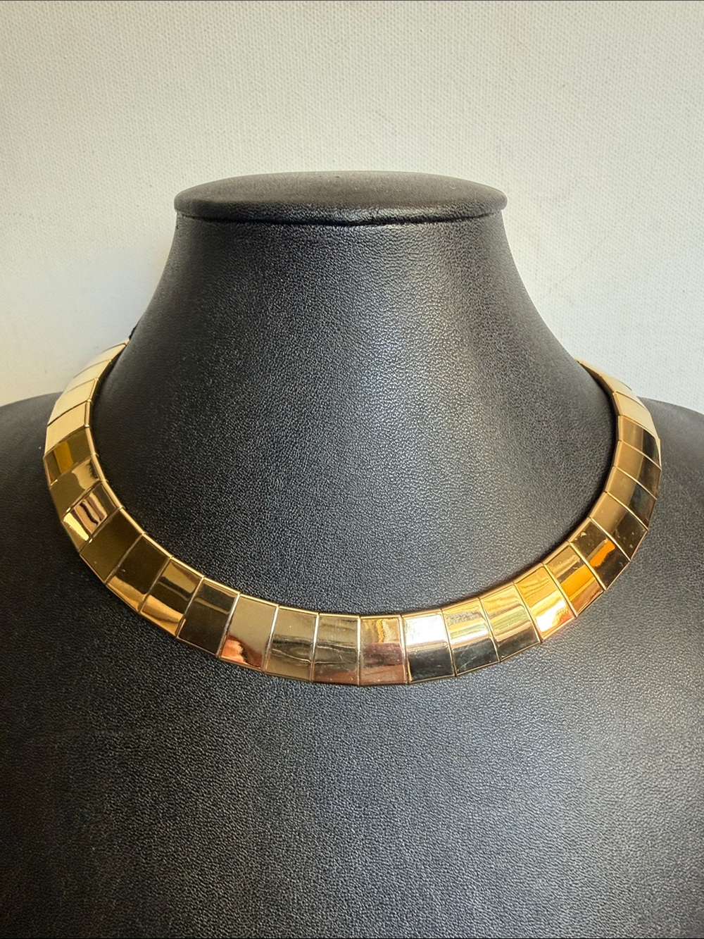 Gold Tile Choker Necklace - Women's Jewelry